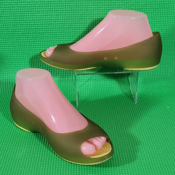 Crocs Carlie Open Toe Lightweight Ballet Flats - Women's 7 - Picture 2 of 8